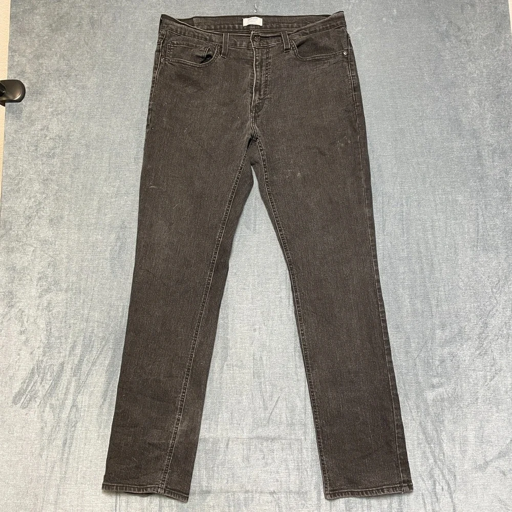Denizen from Levi's 231 Athletic Jeans Mens 34 Black Straight Leg Dark Wash